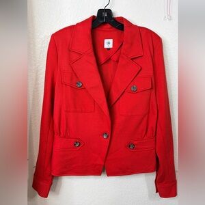 CAbi Vibrant Red Blazer Jacket Heavy - Size 10 - #3374